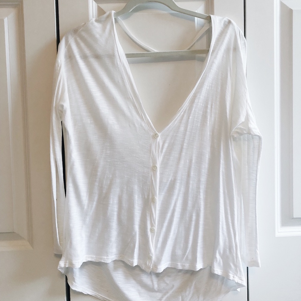 Open back beach button up shirt blouse